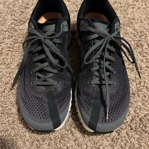 On Running Black and Gray Athletic Shoes with Breathable Mesh